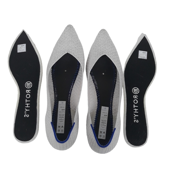 Rothy's The Point in Salt Honeycomb Flats - Picture 7 of 13